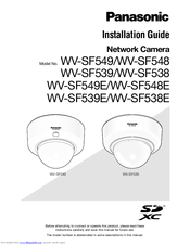 Panasonic WV-SF538 Installation Manual