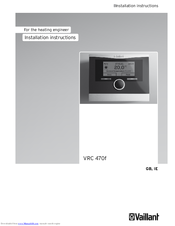 Vaillant VRC 470f Installation Instructions Manual