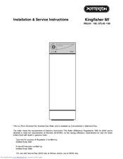 Potterton Kingfisher Mf RSL 40 Installation & Service Instructions Manual