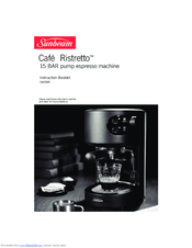 Sunbeam Cafe Ristretto EM2300 Instruction Booklet