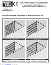 Wayne-Dalton Optimal Installation, User Operation & Maintenance Manual