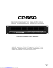Crown CP660 Reference Manual