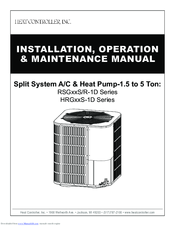 Heat Controller RSGxxS-1D Series Installation, Operation & Maintenance Manual