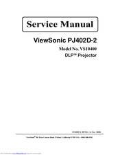 ViewSonic VS10400 PJ402D Service Manual