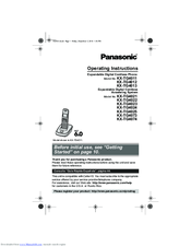 Panasonic KXTG4013 - EXP CORDLESS PH/ANS SYS Operating Instructions Manual