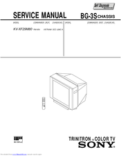 Sony Trinitron KV-XF29M80 Service Manual