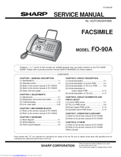 Sharp FO-90A Service Manual
