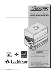 Lochinvar 260,000 Btu/hr User's Information Manual