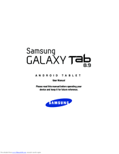 Samsung Galaxy Tab 8.9 User Manual
