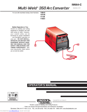 Lincoln Electric Multi-Weld 350 Arc Converter Operator's Manual