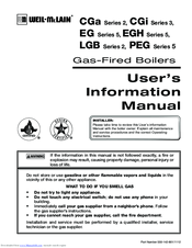 Weil-McLain CGa-28 User's Information Manual