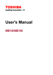 Toshiba Satellite NB10 User Manual