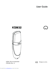 Shure KSM32/SL User Manual