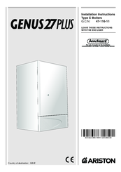 Ariston Genus 27 Plus Installation Instructions Manual