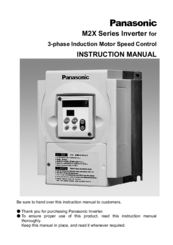Panasonic M2X754 Series Instruction Manual