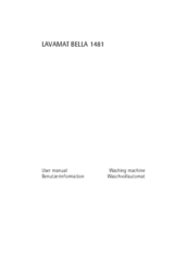 AEG Electrolux LAVAMAT BELLA 1481 User Manual