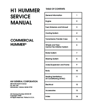 Hummer H1 Service Manual