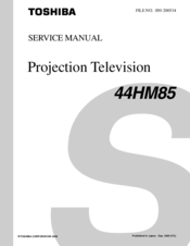 Toshiba TheaterWide 44HM85 Service Manual
