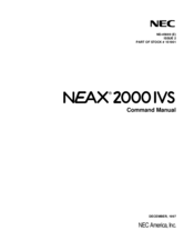 NEC NEAX 2000 IVS Command Manual