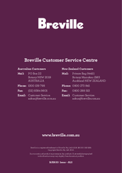 Breville BJE820 Instruction Booklet