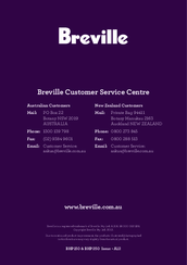 Breville BHP150 Instruction Booklet