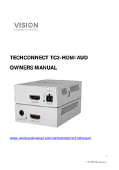 Vision TECHCONNECT TC2-HDMIAUD Owner's Manual