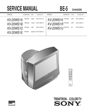 Sony TRINITRON KV-20WS1D Service Manual