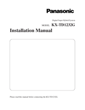 Panasonic KX-TD1232G Installation Manual
