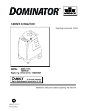 Windsor D250(115V) 10070100 Operating Instructions Manual