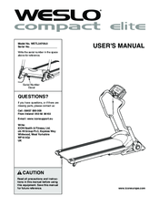 Weslo Compact Elite User Manual