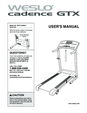 Weslo Cadence GTX User Manual