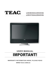 Teac LCD2633A User Manual