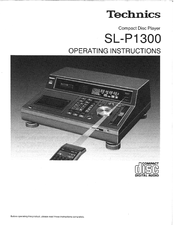Technics SL-P1300 Operating Instructions Manual