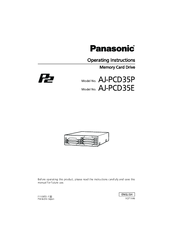 Panasonic AJ-PCD35E Operating Instructions Manual