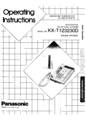 Panasonic EASA-PHONE KX-T123230D Operating Instructions Manual