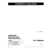 Maytag Air Conditioner Installation Instructions