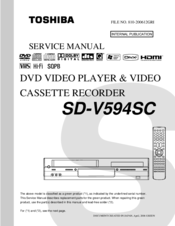 Toshiba SD-V594SC Service Manual