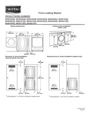 Maytag MHW8000A Series Manual