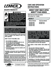 Lennox MPD35PF-NE-B Care And Operation Instructions Manual