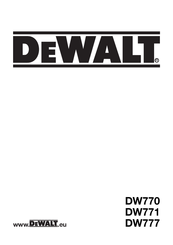 DeWalt DW770 User Manual