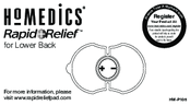 HoMedics Rapid+Relief HW-P105 User Manual