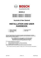 Bosch BSS250-21-2 Installation And User Manual