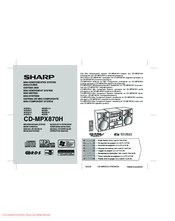 Sharp CD-MPX870H Operation Manual