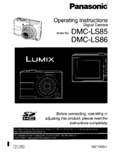 Panasonic Lumix DMC-LS85 Operating Instructions Manual