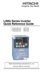 Hitachi L200-007HFEF2 Quick Reference Manual
