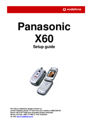 Panasonic X60 Setup Manual