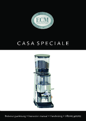 ECM Casa Speciale Instruction Manual