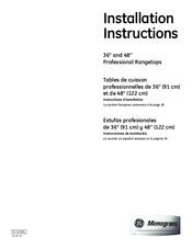 Monogram ZGU364ND Installation Instructions Manual