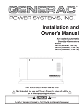 Generac Power Systems 04674-2 Installation And Owner's Manual