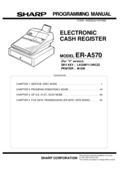 Sharp ER-A570 Programming Manual